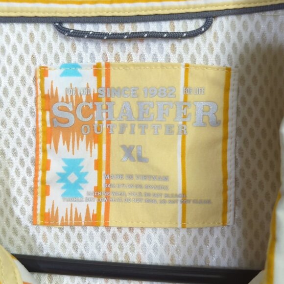 Schaefer Outfitters Snap Shirt Men's XL Yellow Rangetek Western Guide Southwest - Picture 8 of 11